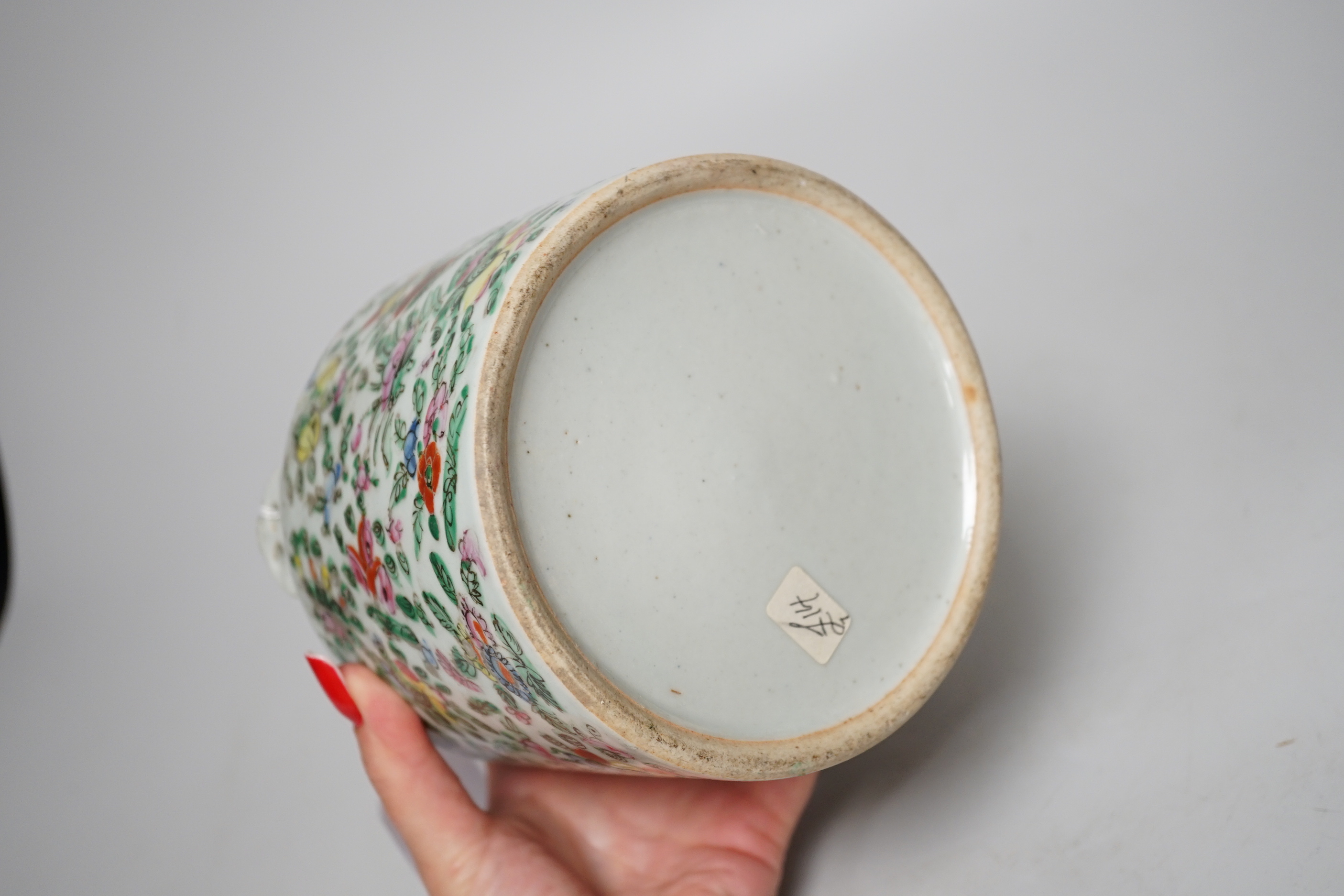 Assorted Chinese and Japanese ceramics including a Kutani jar and cover and a floral teapot, the largest 15cm high